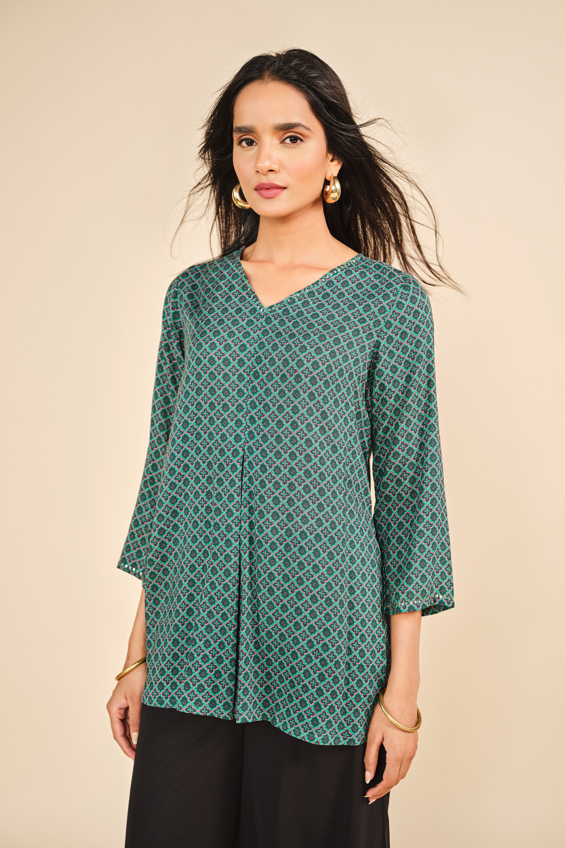 Yaara Top, Teal, image 2